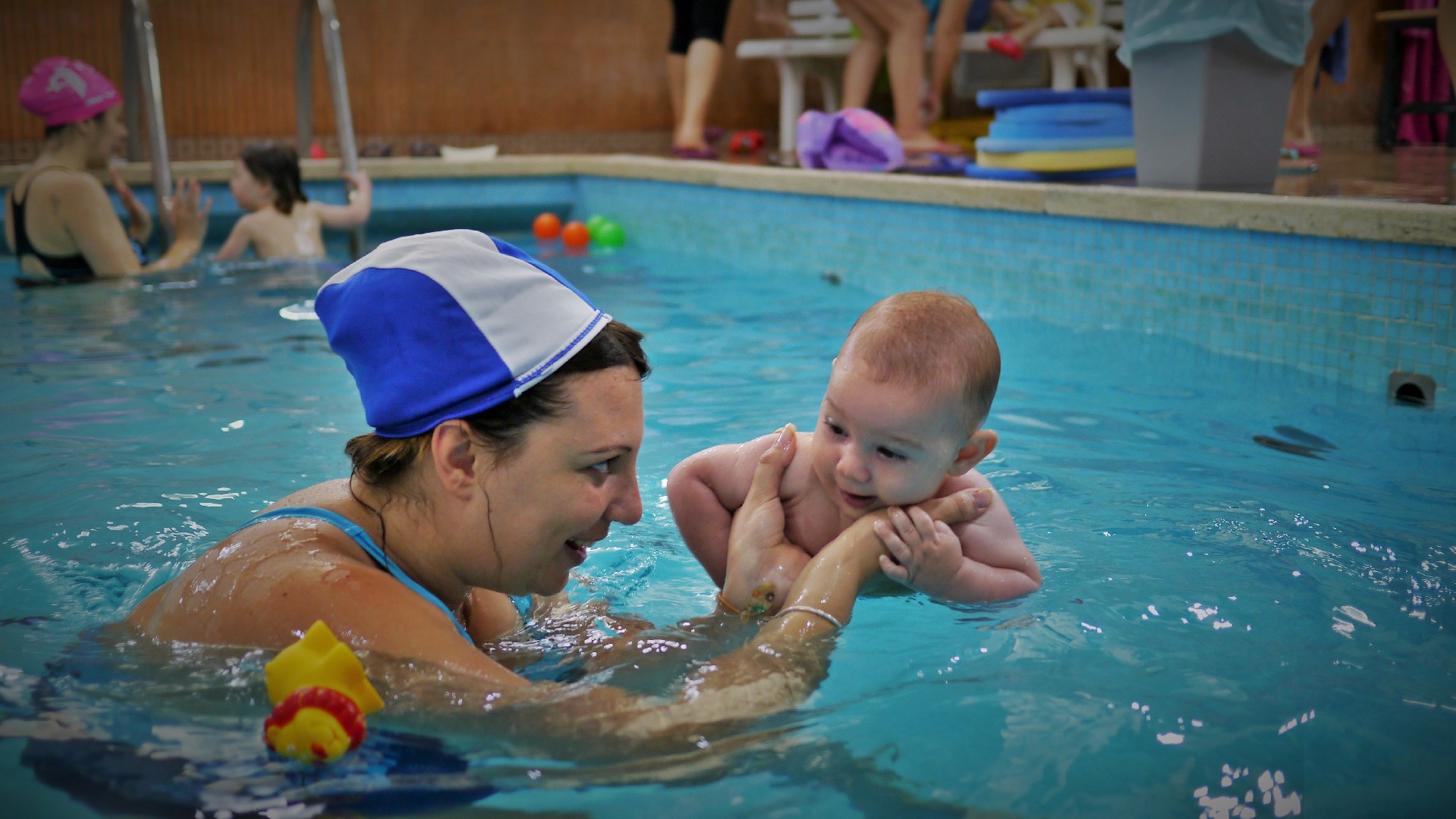 Una lezione di Baby Nuoto ad Athlon Club